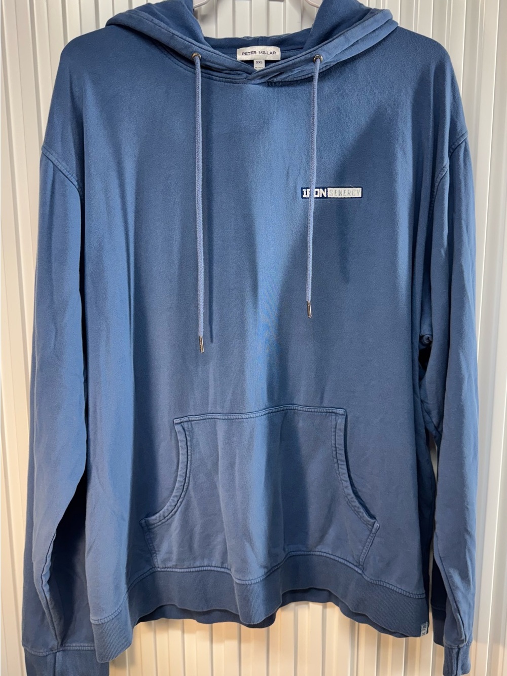 Peter Millar Men’s Size 2XL Blue Hoodie Lightweight Sweatshirt Iron Synergy
